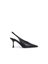 Jimmy Choo Leather Pointed Toe Sling Back Stiletto In Black