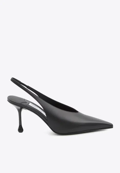 Jimmy Choo Isa 80 Calf Leather Slingback Pumps In Black