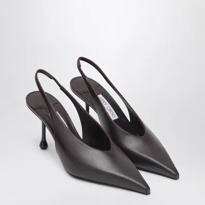 Jimmy Choo Isa 80 Neckline Color Merlot In Black