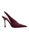 Jimmy Choo Isa 80 Slingback Pointed-toe Pumps In Burgundy