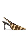 Jimmy Choo Isa 80 Zebra-print Calf Hair Slingback Sandals In Brown
