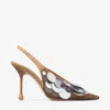 Jimmy Choo Isa 95 In Biscuit/silber