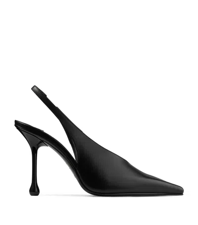 JIMMY CHOO JIMMY CHOO ISA 95 LEATHER SLINGBACK PUMPS