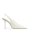 Jimmy Choo Isa Pointed Toe Slingback Pump In White