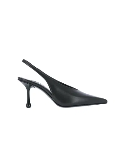 Jimmy Choo "isa 80" Slingback Pumps In Black