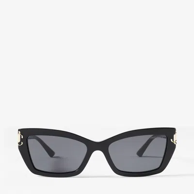 Jimmy Choo Isla Cat-eye Sunglasses In Black