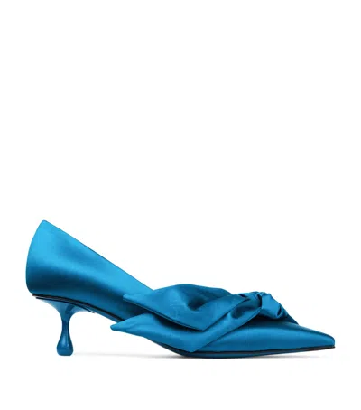 Jimmy Choo Issy 50 Satin Pumps In Blue