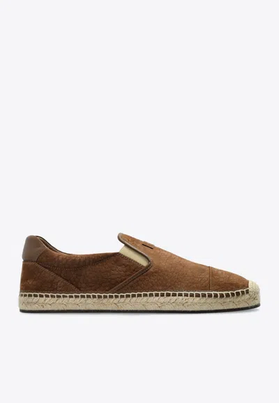Jimmy Choo Ivan Suede Espadrilles In Brown
