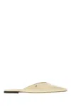 Jimmy Choo Ivory Leather Vivi Slippers In Bamboo