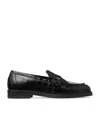 Jimmy Choo Ivy Croc-embossed Leather Loafers In Black