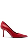 Jimmy Choo Red Pointed Toe Pumps In Dark Red