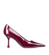 Jimmy Choo Ixia 80 Leather Pumps In Burgundy