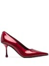 Jimmy Choo Woman Pumps Red Size 10 Calfskin In Red