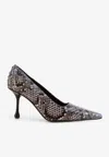 Jimmy Choo Ixia 80 Python Print Leather Pumps In Animal Print