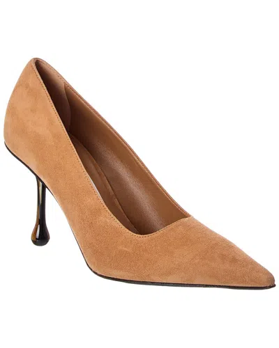 Jimmy Choo Ixia 80 Suede Pump In Brown