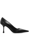 Jimmy Choo Love 85 Pointed Pumps In Nappa Leather And Mesh In Black