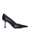 Jimmy Choo Love 85 Pointed Pumps In Nappa Leather And Mesh In Black