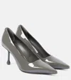 Jimmy Choo Ixia 90 Patent Leather Pumps In Grey