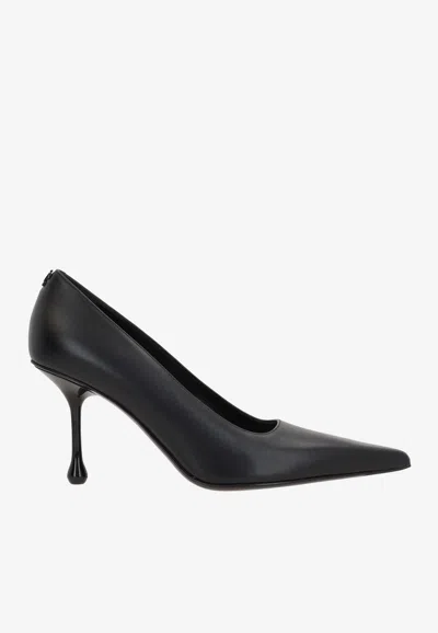 JIMMY CHOO IXIA 95 LEATHER PUMPS