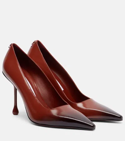 JIMMY CHOO IXIA 95 LEATHER PUMPS