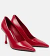 Jimmy Choo Ixia Leather Stiletto Pumps In Red