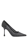 Jimmy Choo Ixia 95 Mesh Dã©colletã© In Black Crystal (black)