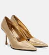 Jimmy Choo Ixia Metallic Pointed Toe Pump In Gold