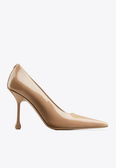 JIMMY CHOO IXIA 95 PATENT LEATHER PUMPS