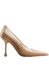 Jimmy Choo Ixia 95 Patent Leather Pumps In Beige