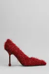 Jimmy Choo Ixia 80 Tinsel Pumps In Red