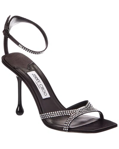 Jimmy Choo Ixia 95 Satin Sandal In Black