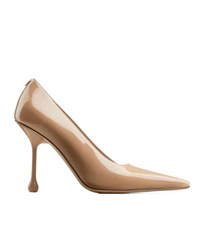 Jimmy Choo Ixia 95 Shallow High Heels In Nude