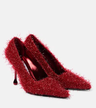 JIMMY CHOO IXIA 95 TINSEL PUMPS