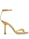 Jimmy Choo Ixia 95mm Patent-leather Sandals In Gold