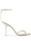 Jimmy Choo Leo 1998 110 Leather Heeled Sandals In White