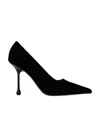 Jimmy Choo Ixia 80 Leather Dã©col In Black
