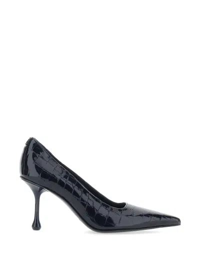 Jimmy Choo Ixia Pumps Pointed Toe Stiletto Heel Crocodile In Black