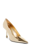 Jimmy Choo Ixia Metallic Pointed Toe Pump In Gold