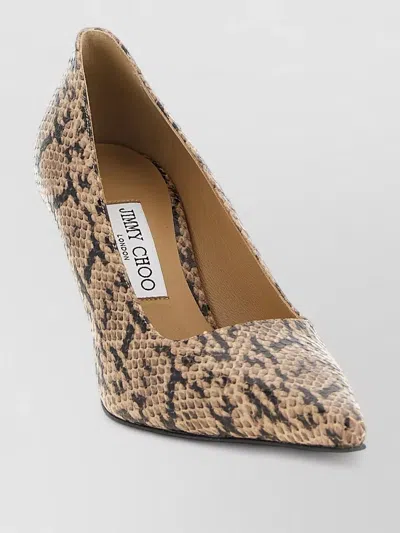 Jimmy Choo Ixia Pumps Pointed Toe Snake Print In Brown