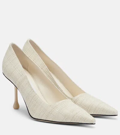 Jimmy Choo Ixia Woven Pumps In Neutral