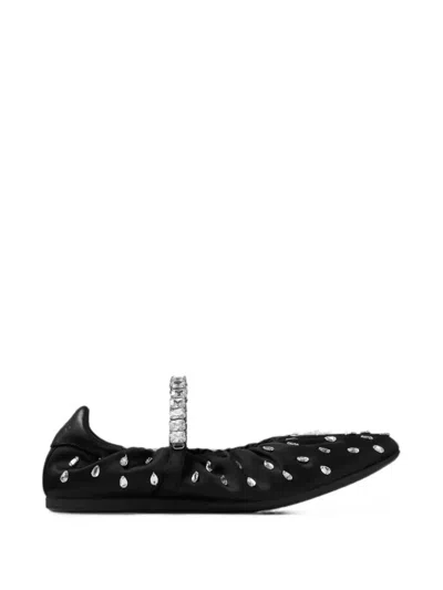 Jimmy Choo Jade Ballerinas In Black