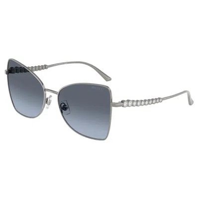 Jimmy Choo Jc 4010b 30048f 55mm Womens Butterfly Sunglasses In Multi