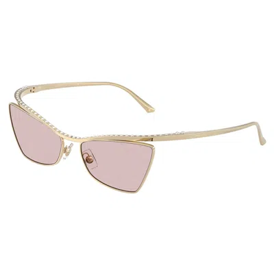 Jimmy Choo Jc 4014h 3006/5 56mm Womens Cat-eye Sunglasses In Gold