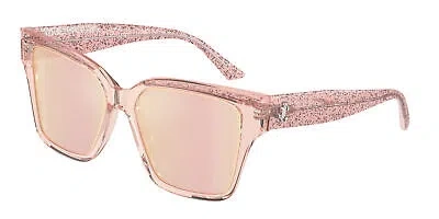 Pre-owned Jimmy Choo Jc 5003 Transparent Pink Glitter Pink 5039/z Sunglasses