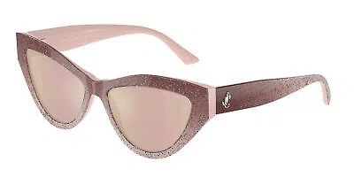 Pre-owned Jimmy Choo Jc 5004 Pink Gradient Glitter Pink Mir 5047/z Sunglasses