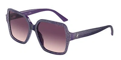 Pre-owned Jimmy Choo Jc 5005 Violet Gradient Glitter Pink 50447w Sunglasses