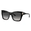 Jimmy Choo Jc 5012f 50008g 54mm Womens Square Sunglasses In Black