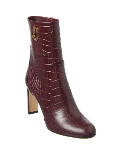 Jimmy Choo Woman Ankle Boots Deep Purple Size 10.5 Soft Leather