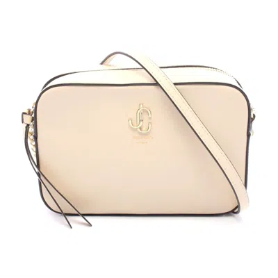 Jimmy Choo Jc Camera Leather Shoulder Bag In Sand