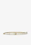 Jimmy Choo Jc-chain Calf Leather Belt In Gold